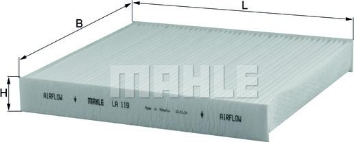 MAHLE LA 119 - Filtru, aer habitaclu aaoparts.ro