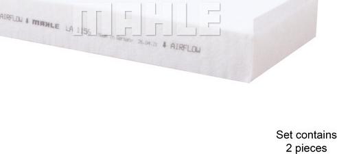 MAHLE LA 1156/S - Filtru, aer habitaclu aaoparts.ro