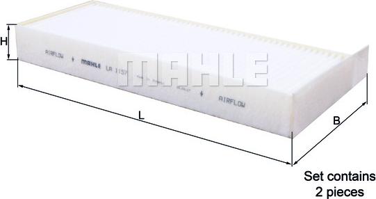 MAHLE LA 1157/S - Filtru, aer habitaclu aaoparts.ro