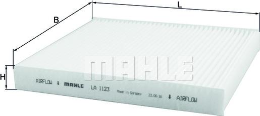 MAHLE LA 1123 - Filtru, aer habitaclu aaoparts.ro