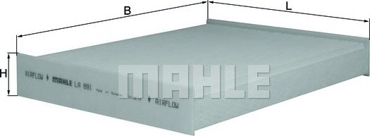 MAHLE LA 891 - Filtru, aer habitaclu aaoparts.ro