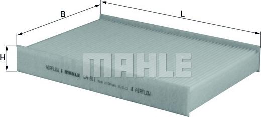 MAHLE LA 811 - Filtru, aer habitaclu aaoparts.ro