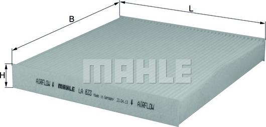 MAHLE LA 833 - Filtru, aer habitaclu aaoparts.ro