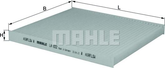 MAHLE LA 832 - Filtru, aer habitaclu aaoparts.ro