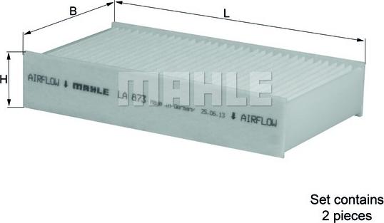 MAHLE LA 873/S - Filtru, aer habitaclu aaoparts.ro