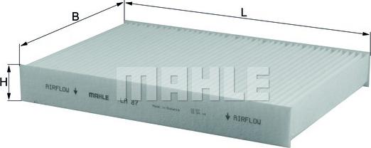 MAHLE LA 87 - Filtru, aer habitaclu aaoparts.ro