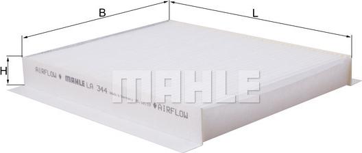 MAHLE LA 344 - Filtru, aer habitaclu aaoparts.ro