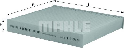 MAHLE LA 345 - Filtru, aer habitaclu aaoparts.ro