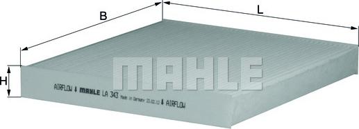 MAHLE LA 343 - Filtru, aer habitaclu aaoparts.ro