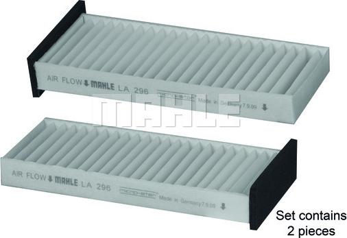 MAHLE LA 296/S - Filtru, aer habitaclu aaoparts.ro