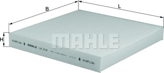 MAHLE LA 216 - Filtru, aer habitaclu aaoparts.ro