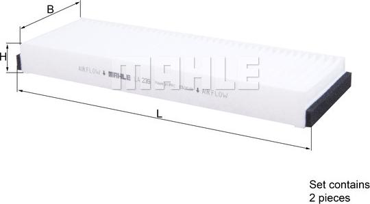 MAHLE LA 239/S - Filtru, aer habitaclu aaoparts.ro