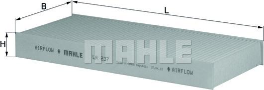 MAHLE LA 237 - Filtru, aer habitaclu aaoparts.ro