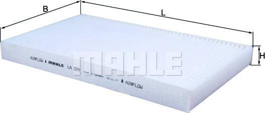 MAHLE LA 229 - Filtru, aer habitaclu aaoparts.ro