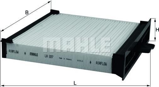 MAHLE LA 227 - Filtru, aer habitaclu aaoparts.ro