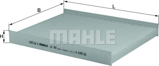 MAHLE LA 745 - Filtru, aer habitaclu aaoparts.ro