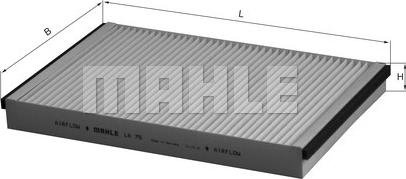 MAHLE LA 75 - Filtru, aer habitaclu aaoparts.ro