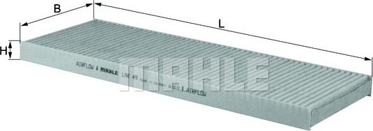MAHLE LAK 49 - Filtru, aer habitaclu aaoparts.ro