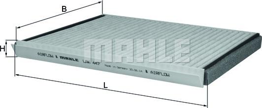 MAHLE LAK 447 - Filtru, aer habitaclu aaoparts.ro