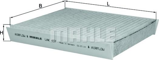 MAHLE LAK 457 - Filtru, aer habitaclu aaoparts.ro