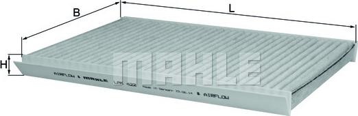 MAHLE LAK 422 - Filtru, aer habitaclu aaoparts.ro