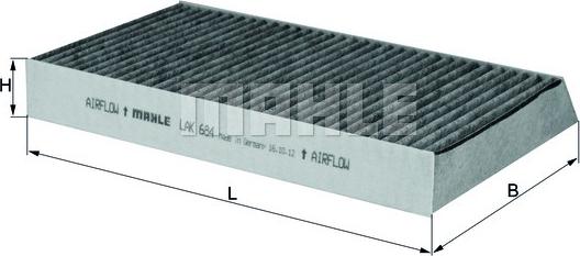 MAHLE LAK 684 - Filtru, aer habitaclu aaoparts.ro