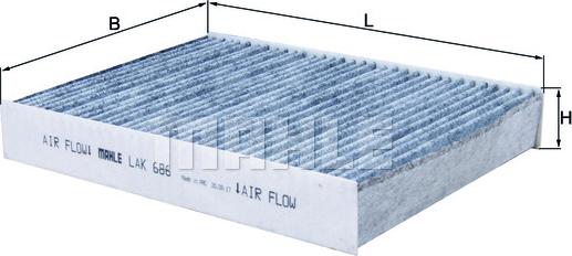 MAHLE LAK 686 - Filtru, aer habitaclu aaoparts.ro