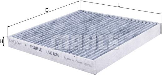 MAHLE LAK 636 - Filtru, aer habitaclu aaoparts.ro