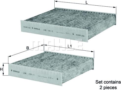 MAHLE LAK 191/S - Filtru, aer habitaclu aaoparts.ro