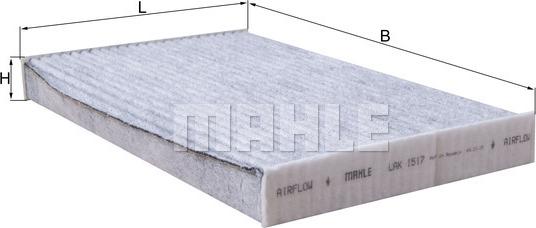 MAHLE LAK 1517 - Filtru, aer habitaclu aaoparts.ro