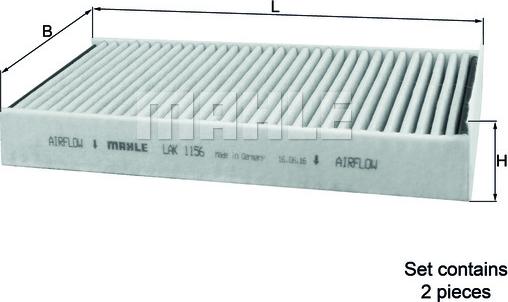 MAHLE LAK 1156/S - Filtru, aer habitaclu aaoparts.ro