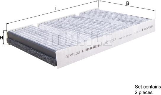MAHLE LAK 1377/S - Filtru, aer habitaclu aaoparts.ro