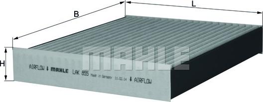 MAHLE LAK 855 - Filtru, aer habitaclu aaoparts.ro