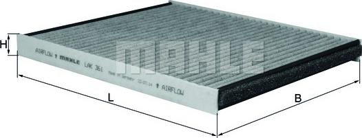 MAHLE LAK 361 - Filtru, aer habitaclu aaoparts.ro