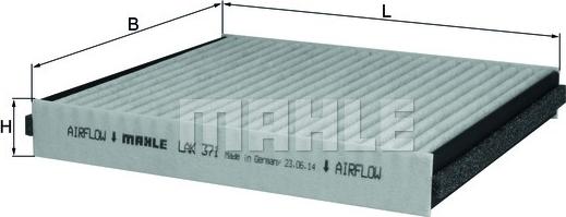 MAHLE LAK 371 - Filtru, aer habitaclu aaoparts.ro