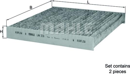 MAHLE LAK 216 - Filtru, aer habitaclu aaoparts.ro