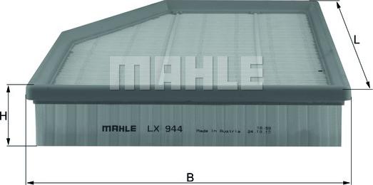 MAHLE LX 944 - Filtru aer aaoparts.ro