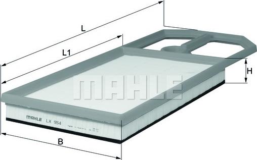 MAHLE LX 954 - Filtru aer aaoparts.ro