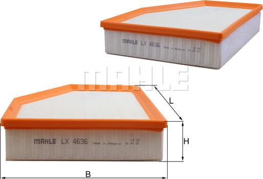 MAHLE LX 4636 - Filtru aer aaoparts.ro