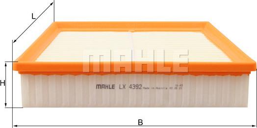 MAHLE LX 4392 - Filtru aer aaoparts.ro