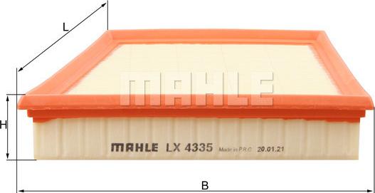 MAHLE LX 4335 - Filtru aer aaoparts.ro