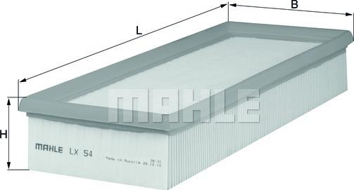 MAHLE LX 54 - Filtru aer aaoparts.ro