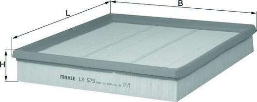 MAHLE LX 579 - Filtru aer aaoparts.ro