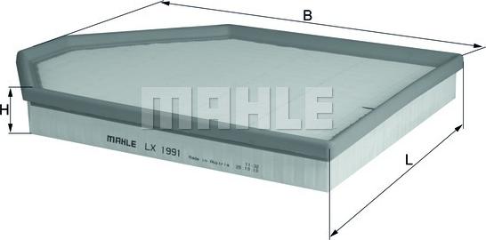 MAHLE LX 1991 - Filtru aer aaoparts.ro