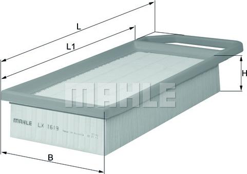 MAHLE LX 1619 - Filtru aer aaoparts.ro