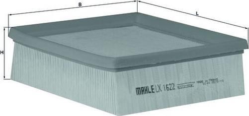 MAHLE LX 1622 - Filtru aer aaoparts.ro