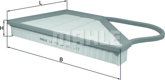 MAHLE LX 1091 - Filtru aer aaoparts.ro