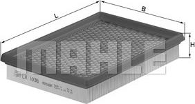 MAHLE LX 1038 - Filtru aer aaoparts.ro