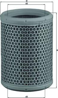 MAHLE LX 130 - Filtru aer aaoparts.ro