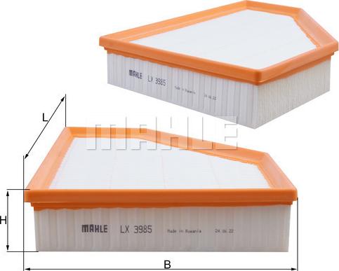 MAHLE LX 3985 - Filtru aer aaoparts.ro